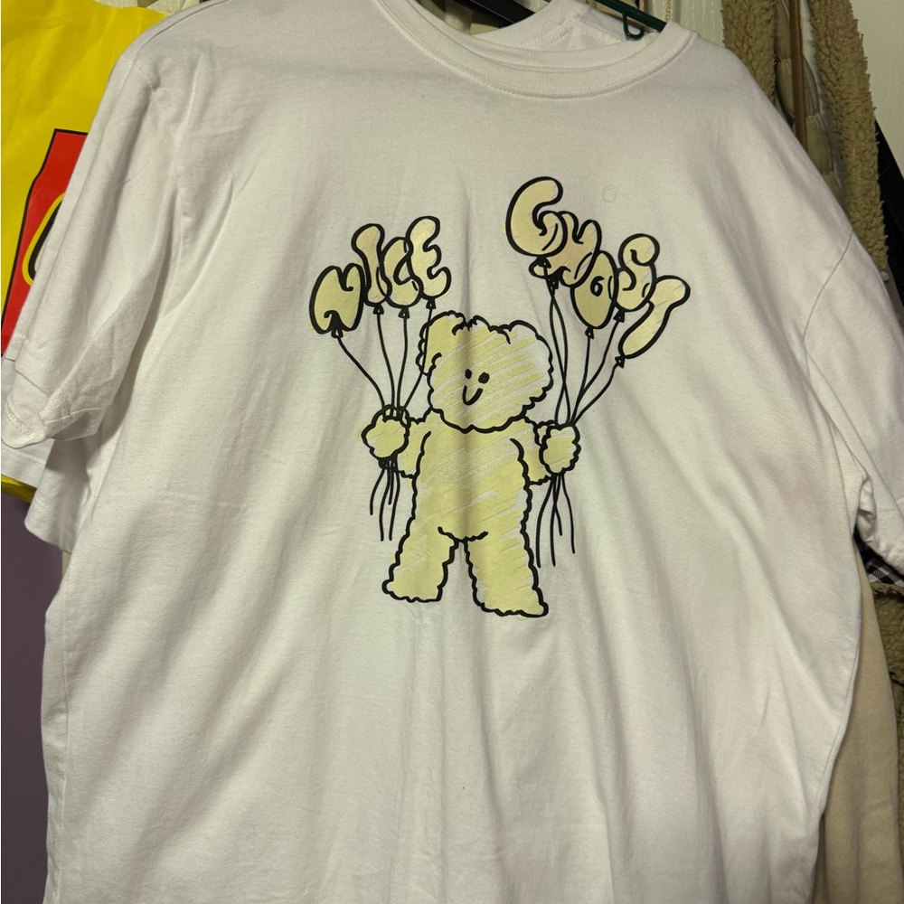 ACME White Tee with Bear and Balloons